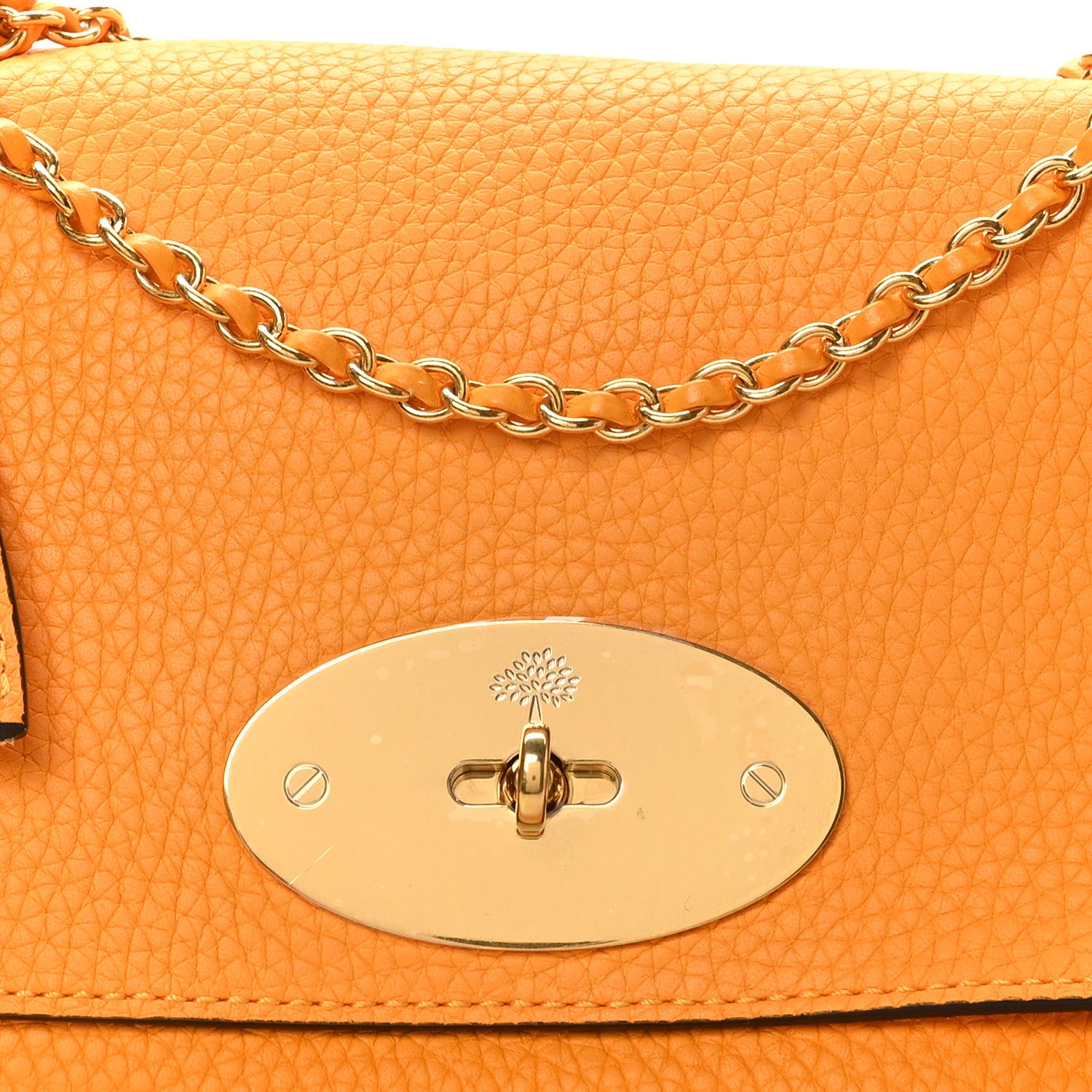 Mulberry Small Classic Grain Calfskin Small Lily Flap Deep Amber 7 of 9