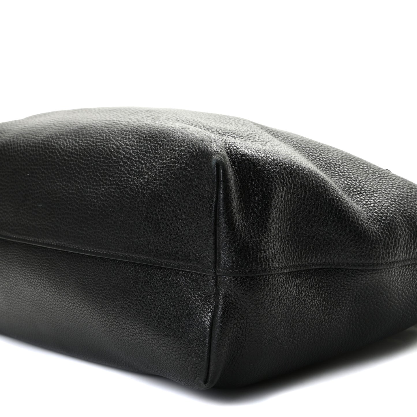 Vitello Daino Shopping Tote Black