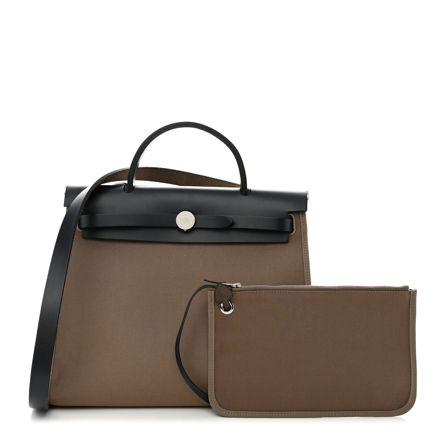 Hermes Vache Hunter Toile Herbag Zip 31 PM Etoupe Ebene 3 of 11