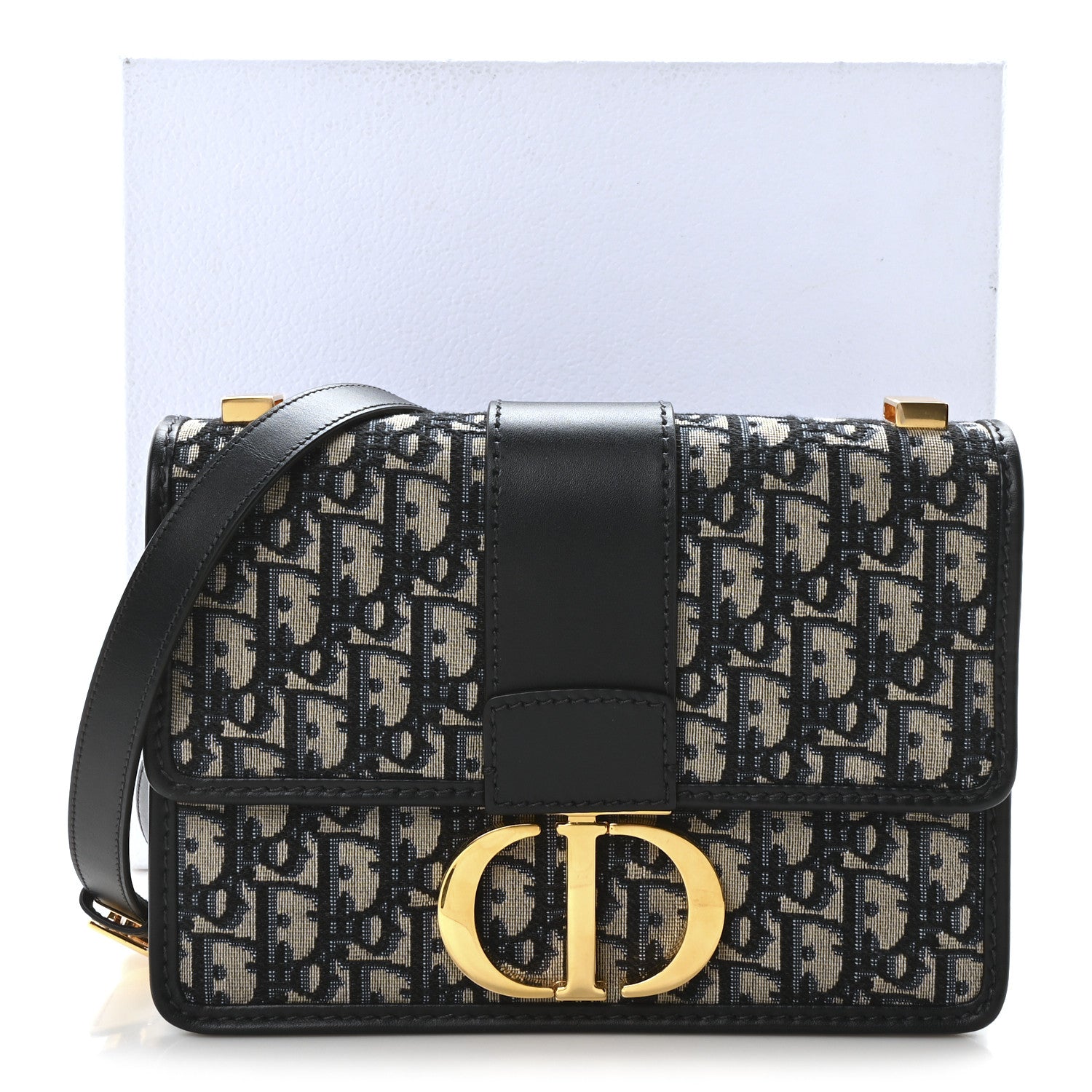 Christian Dior Oblique 30 Montaigne Flap Bag Blue 11 of 11