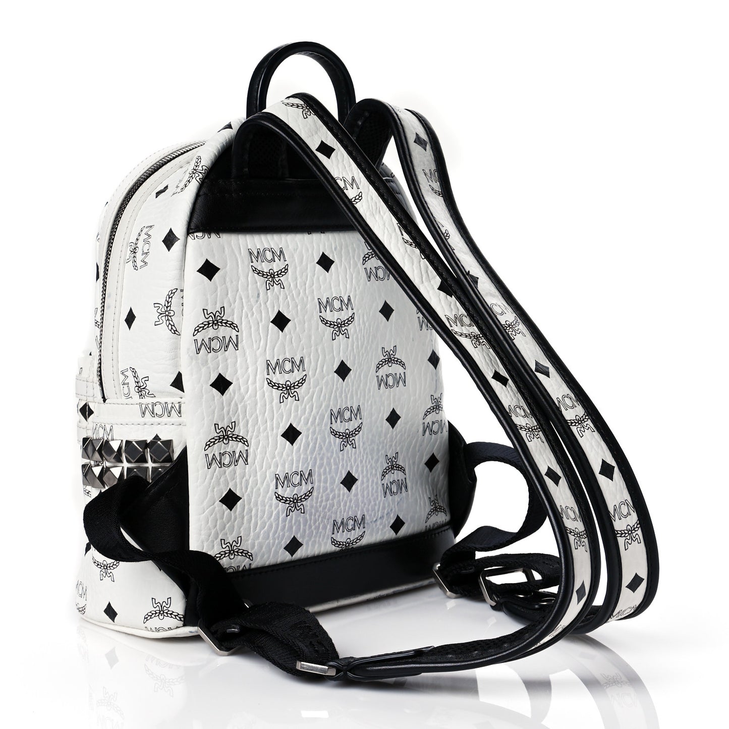 Visetos Side Stud Mini Stark Backpack White
