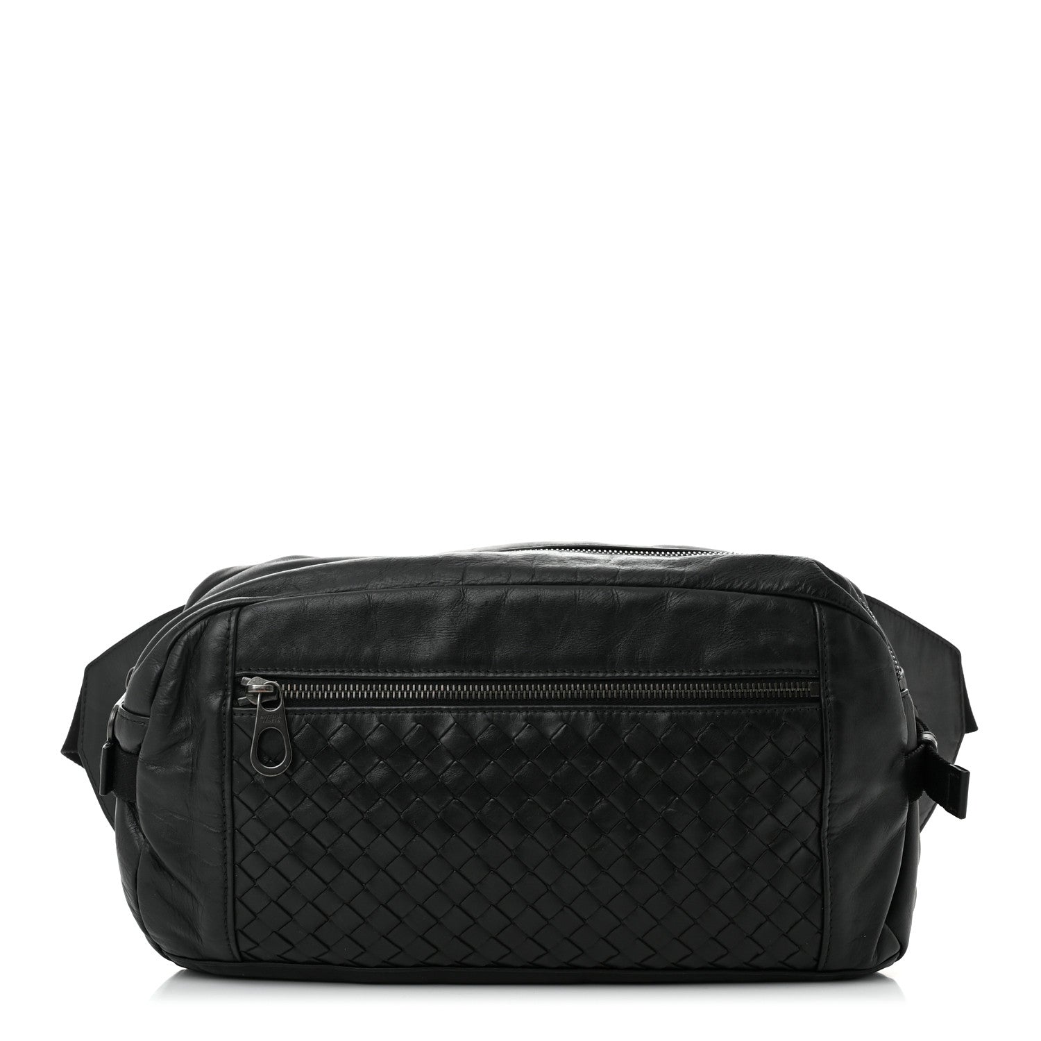 Bottega Veneta Calfskin Intrecciato Belt Bag Black 1 of 10