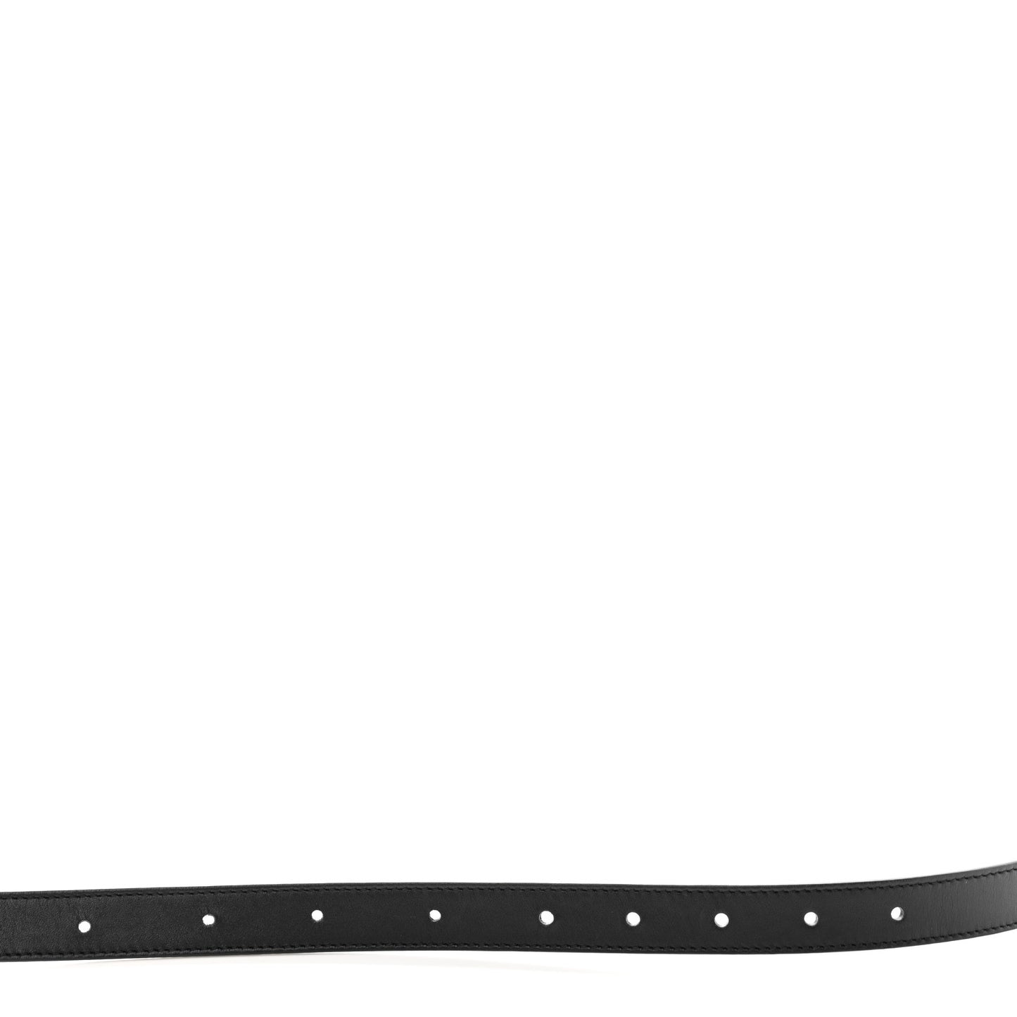 Moon Calfskin Pearl Double G 20mm Belt 80 32 Black Cream
