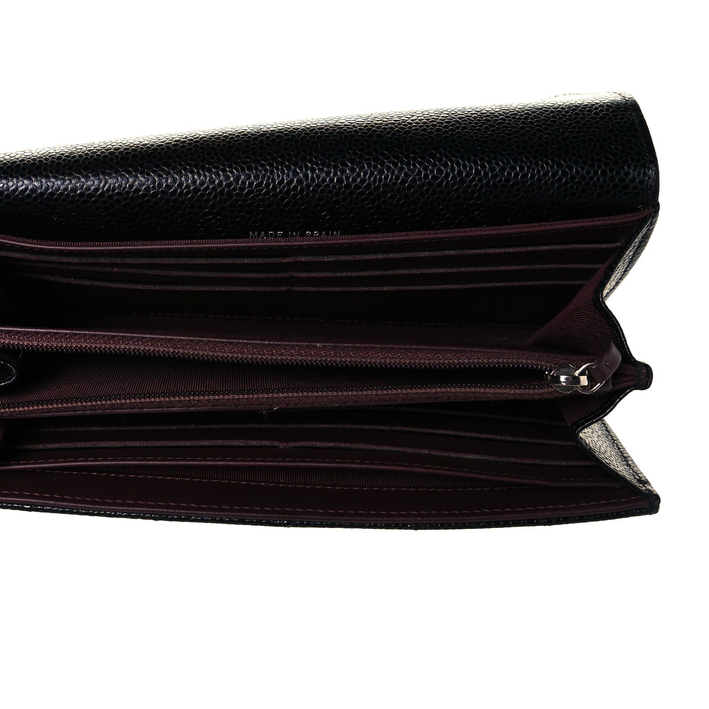 Caviar Quilted Large Flap Wallet Black