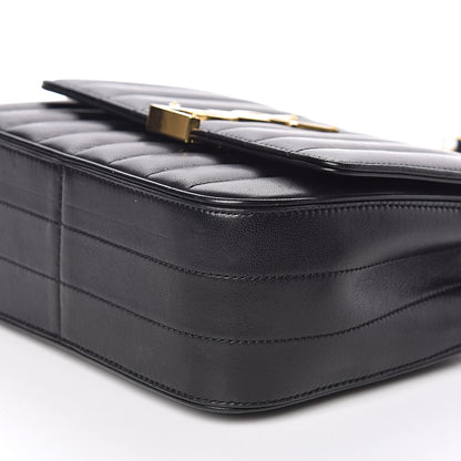 Saint Laurent Lambskin Matelasse Monogram Medium Vicky Chain Bag Black 8 of 15