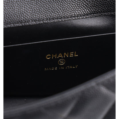 Chanel Caviar Quilted Coco Handle East West Clutch With Chain Black 7 of 11
