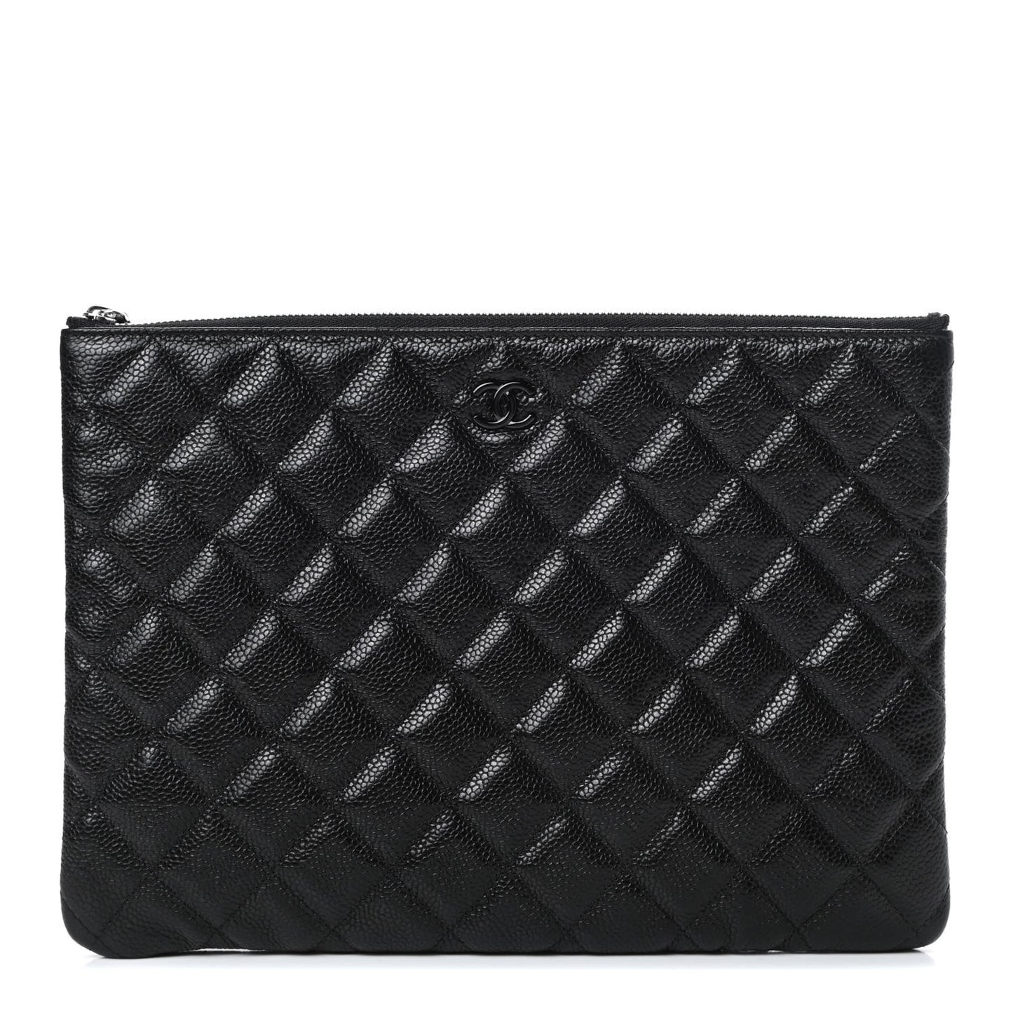 Caviar Quilted Medium Cosmetic Case So Black