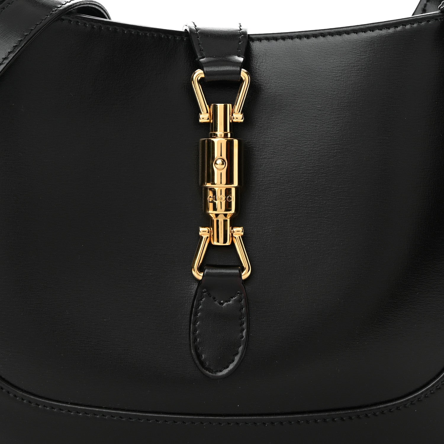 Gucci Boarded Dyana Lux Calfskin Small Jackie 1961 Hobo Black 8 of 14