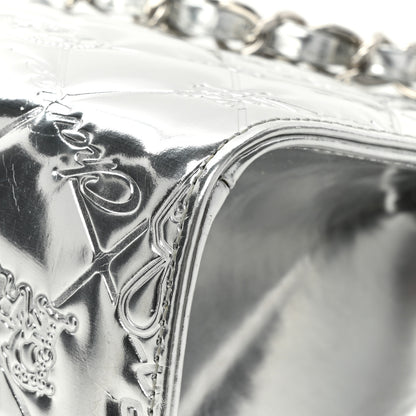Chanel Metallic Patent Calfskin Lucky Symbols Pochette Silver 15 of 19