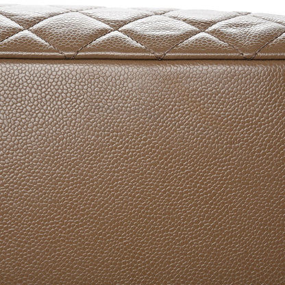 Chanel Caviar Quilted XL Grand Shopping Tote GST Dark Beige 13 of 19