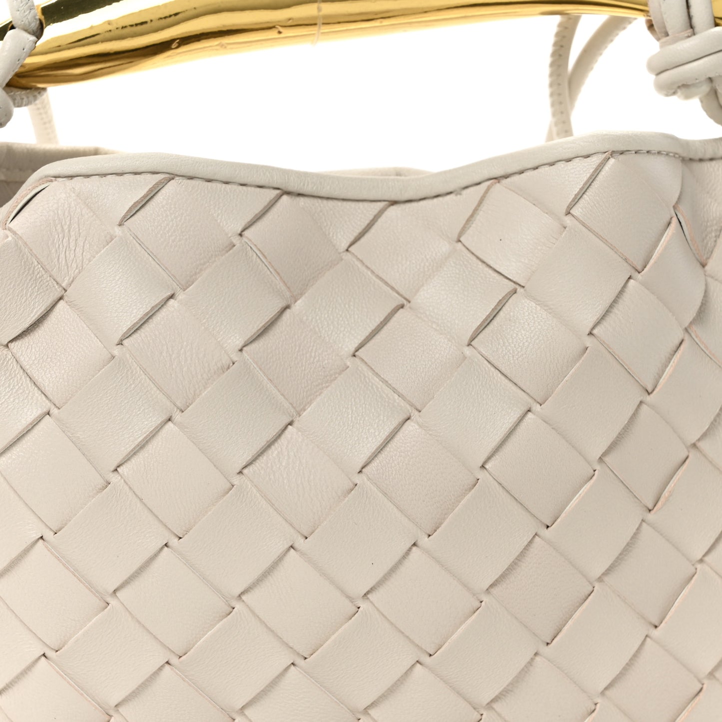 Nappa Intrecciato Mini Sardine Bag Chalk