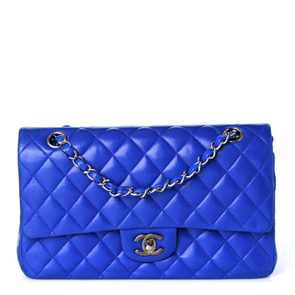 Chanel Lambskin Quilted Medium Double Flap Blue 1 of 9