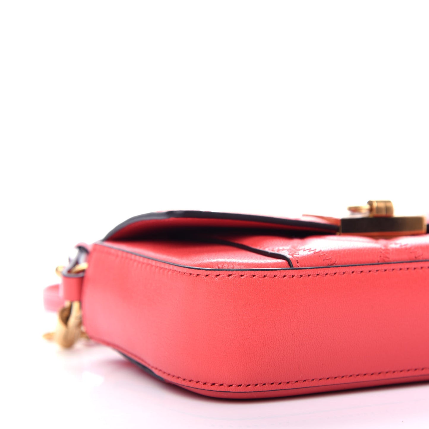 Goatskin Quilted GV3 Mini Pocket Convertible Bag Vermillon