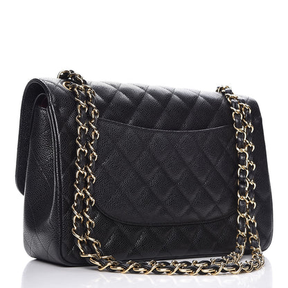Chanel Caviar Quilted Jumbo Double Flap Black 3 of 8
