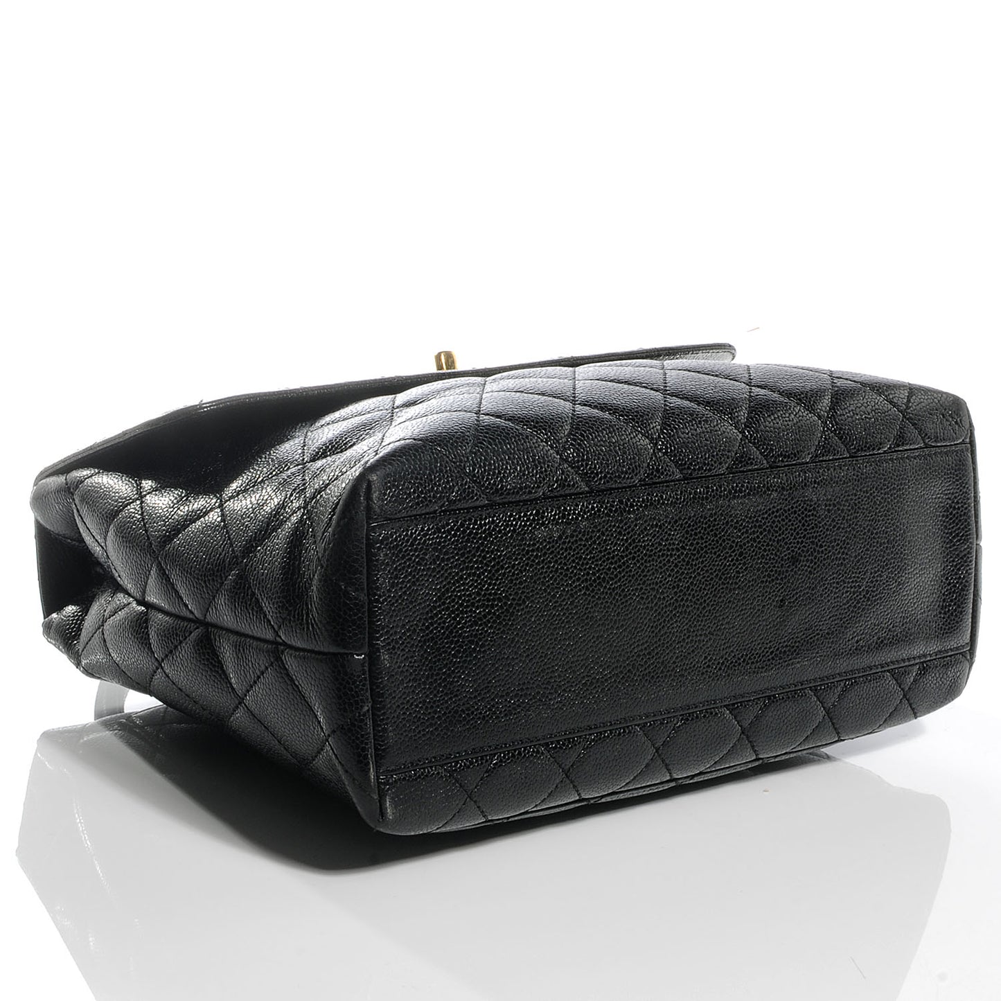 Caviar Kelly Jumbo Flap Bag Black