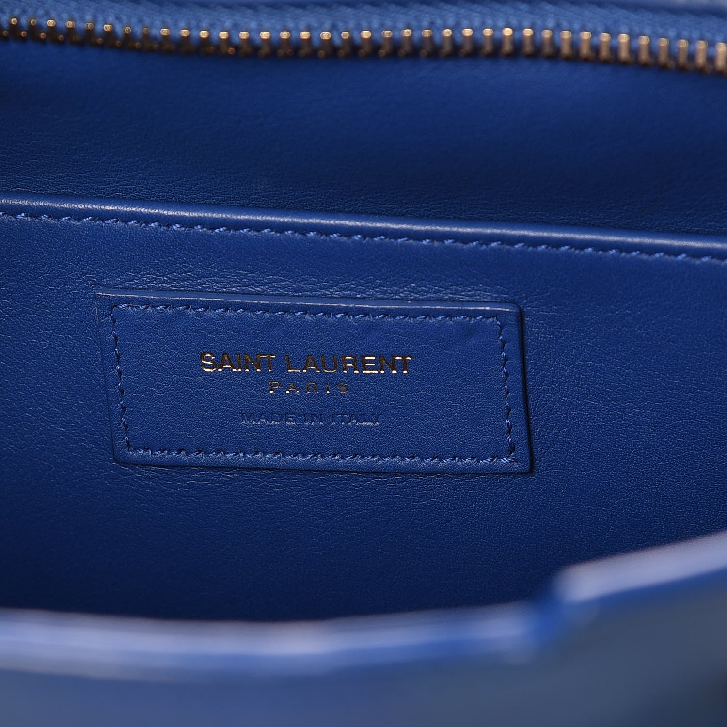 Saint Laurent Calfskin Monogram Baby Cabas Blue Majorelle 7 of 18