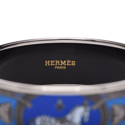 Hermes Printed Enamel Wide Grand Apparat Bracelet 65 4 of 6