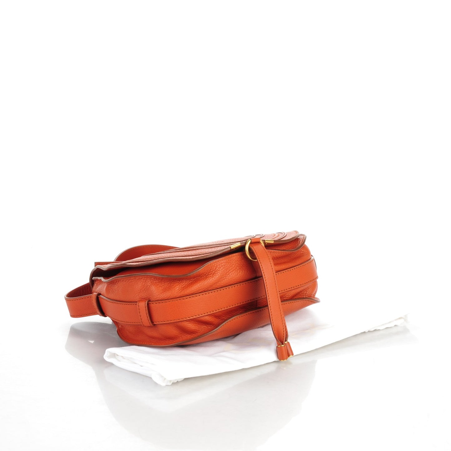 Calfskin Medium Marcie Round Crossbody Bag Whiskey