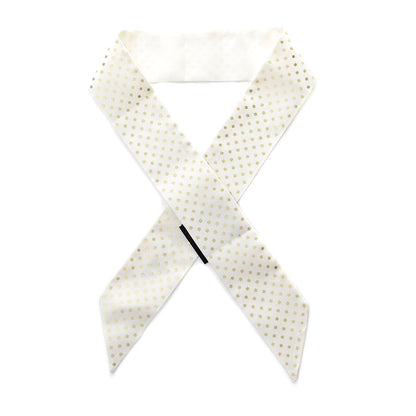 Gucci Silk Star Skinny Neck Bow Scarf White 1 of 4