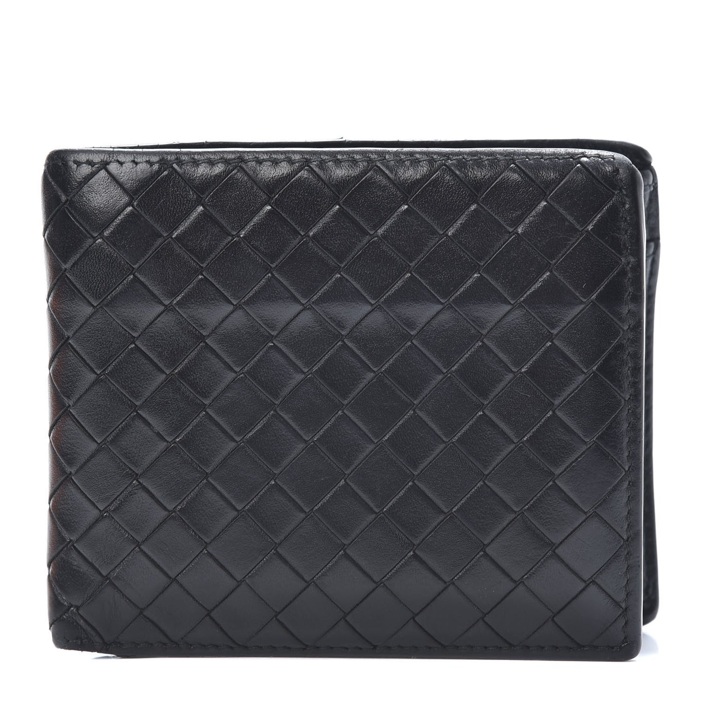Nappa Intrecciato Bi-Fold Wallet Black