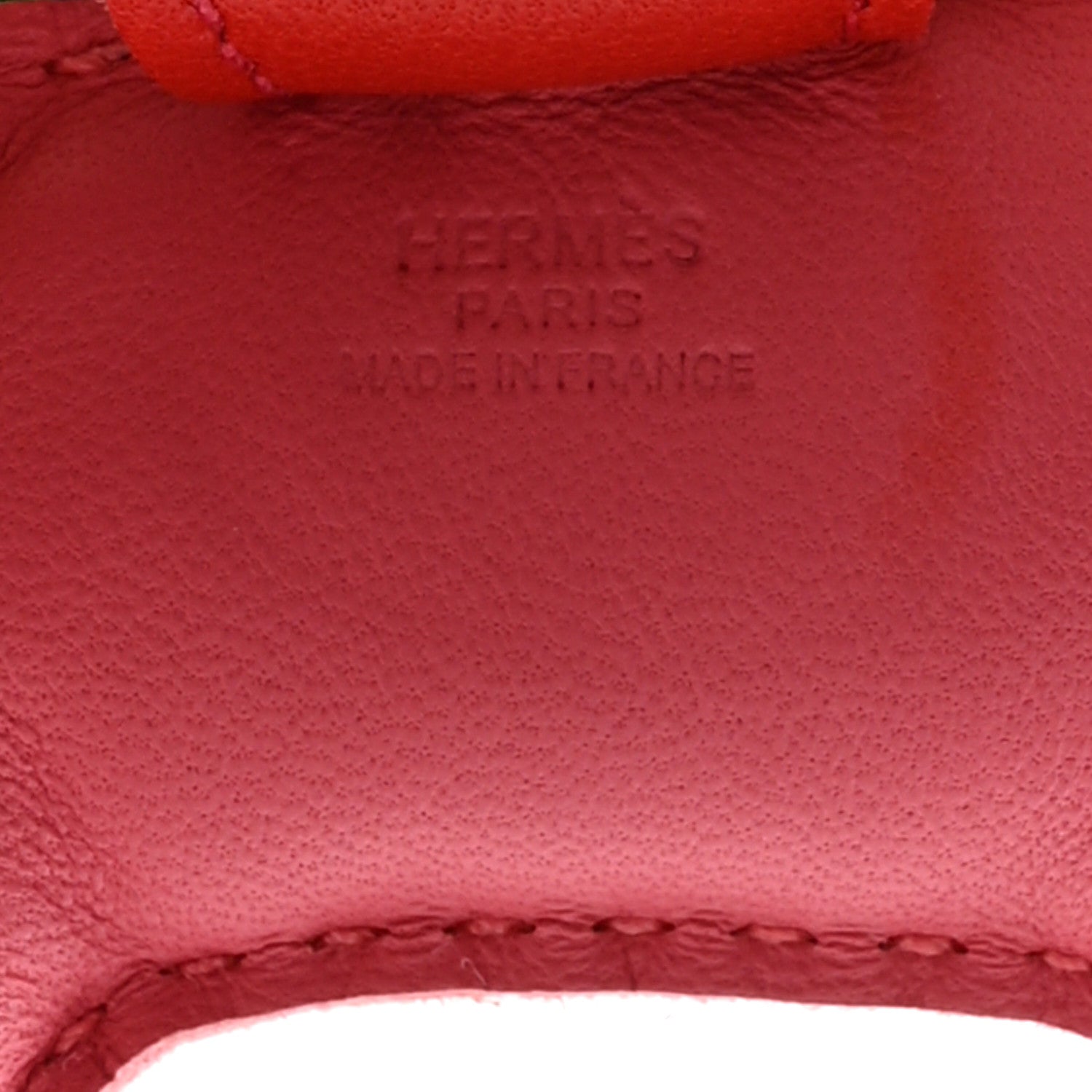 Hermes Milo Lambskin Grigri Rodeo Horse Bag Charm PM Rose Azalee Orange Poppy Rouge Indien 4 of 5