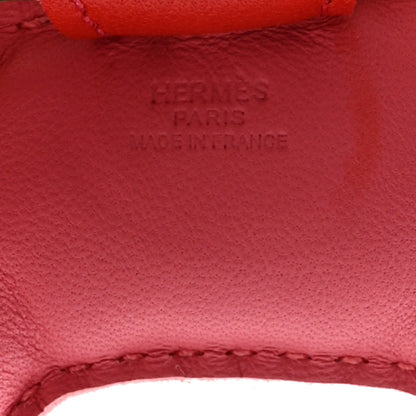 Hermes Milo Lambskin Grigri Rodeo Horse Bag Charm PM Rose Azalee Orange Poppy Rouge Indien 4 of 5