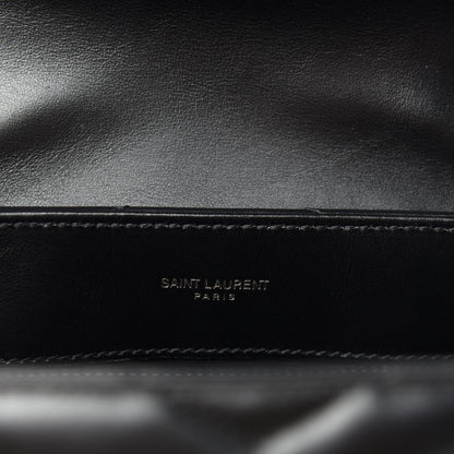 Saint Laurent Calfskin Y Quilted Monogram Small Loulou Chain Satchel Black 9 of 11