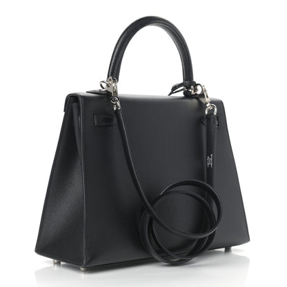 Hermes Epsom Kelly Sellier 25 Black 2 of 10