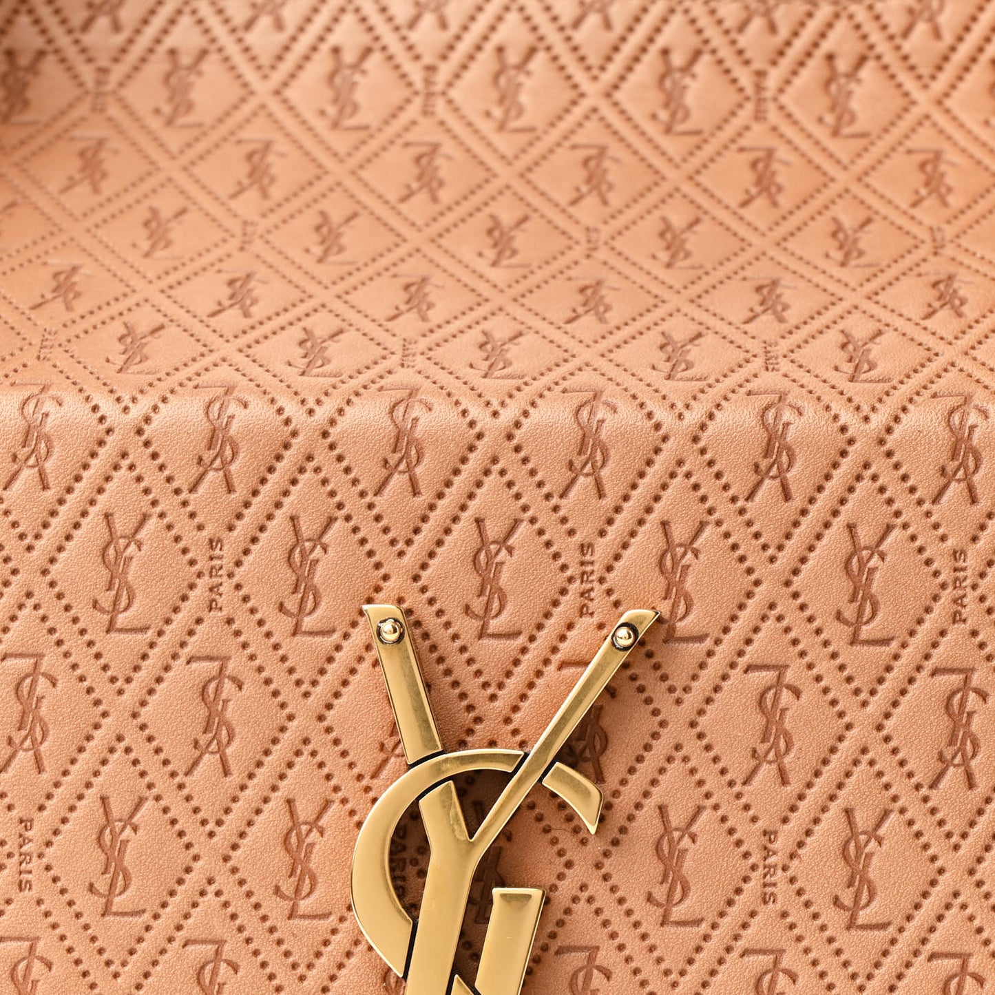 Calfskin Monogram Take Away Box Dusty Vintage Brown Gold
