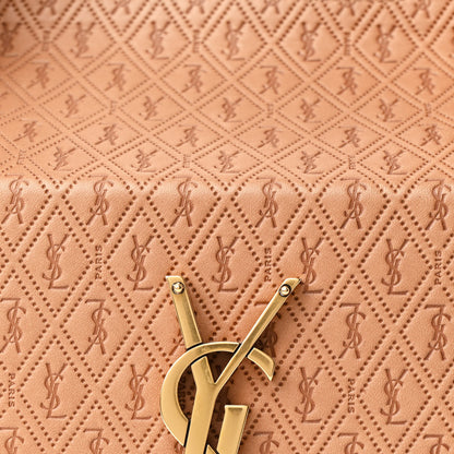 Saint Laurent Calfskin Monogram Take Away Box Dusty Vintage Brown Gold 8 of 11