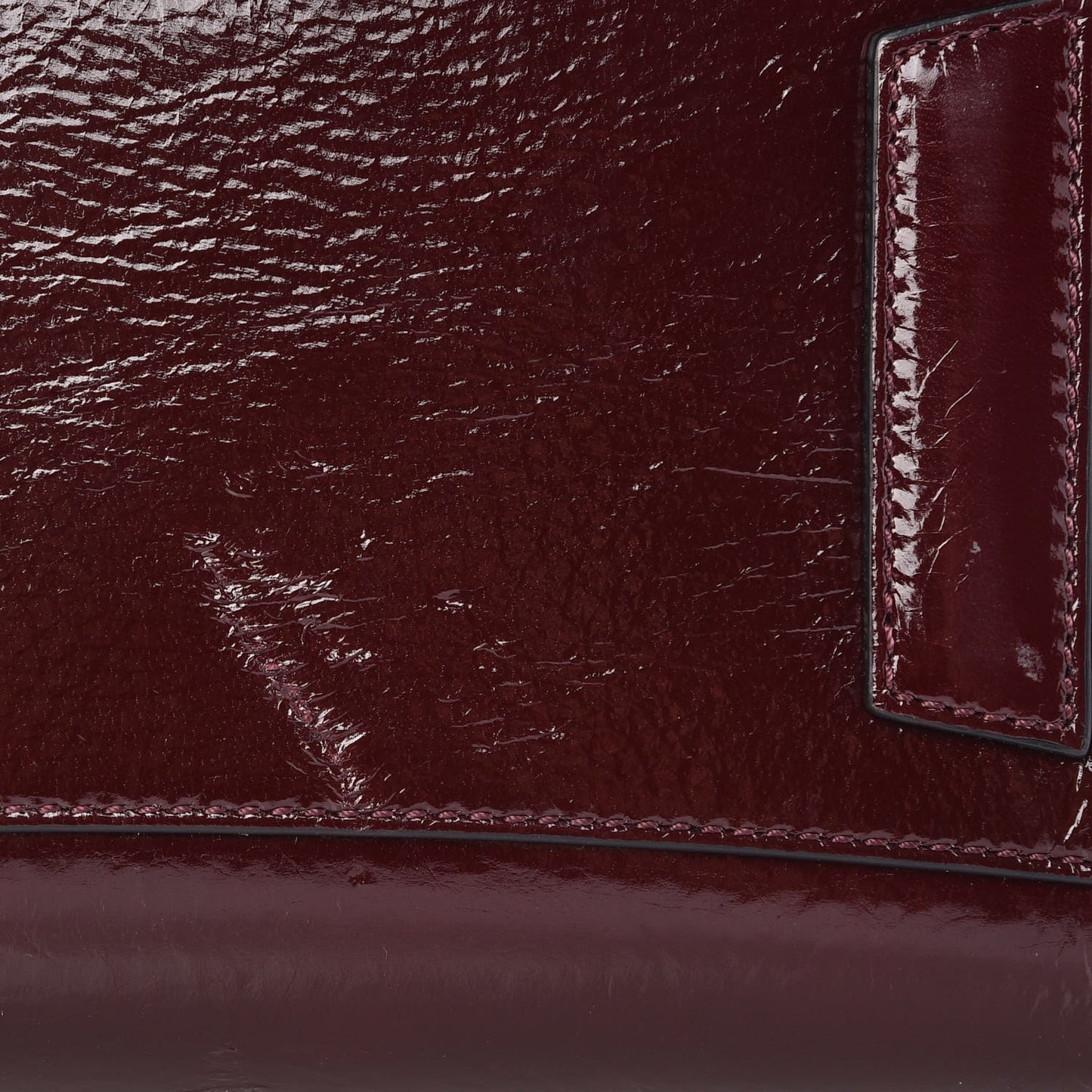 Crinkled Patent Calfskin Small Antigona Aubergine