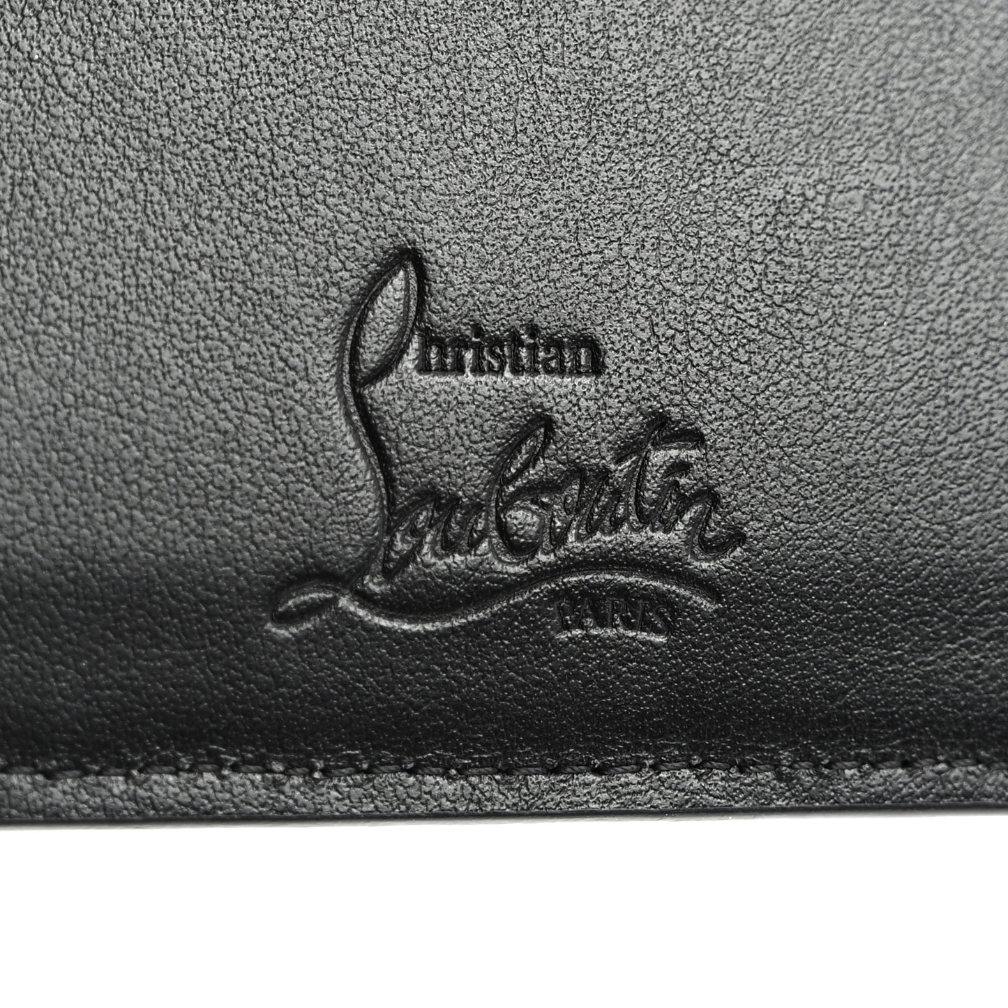Calfskin Paris Spikes Kios Card Holder Black