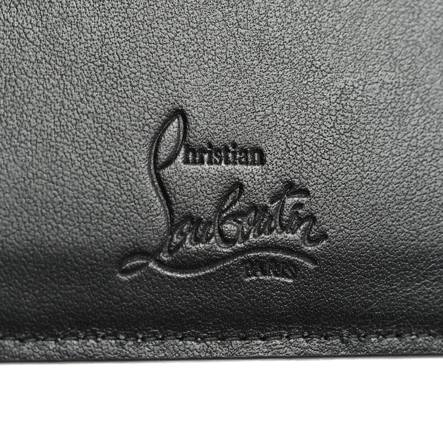 Christian Louboutin Calfskin Paris Spikes Kios Card Holder Black 6 of 6