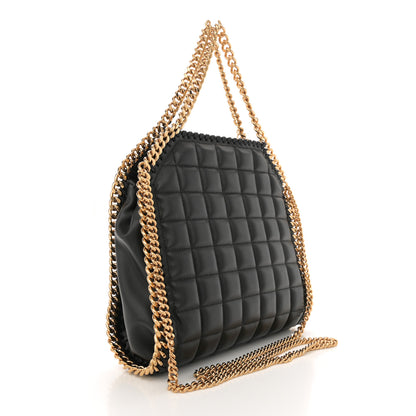 Stella McCartney Vegan Leather Quilted Mini Falabella Tote Black 2 of 10