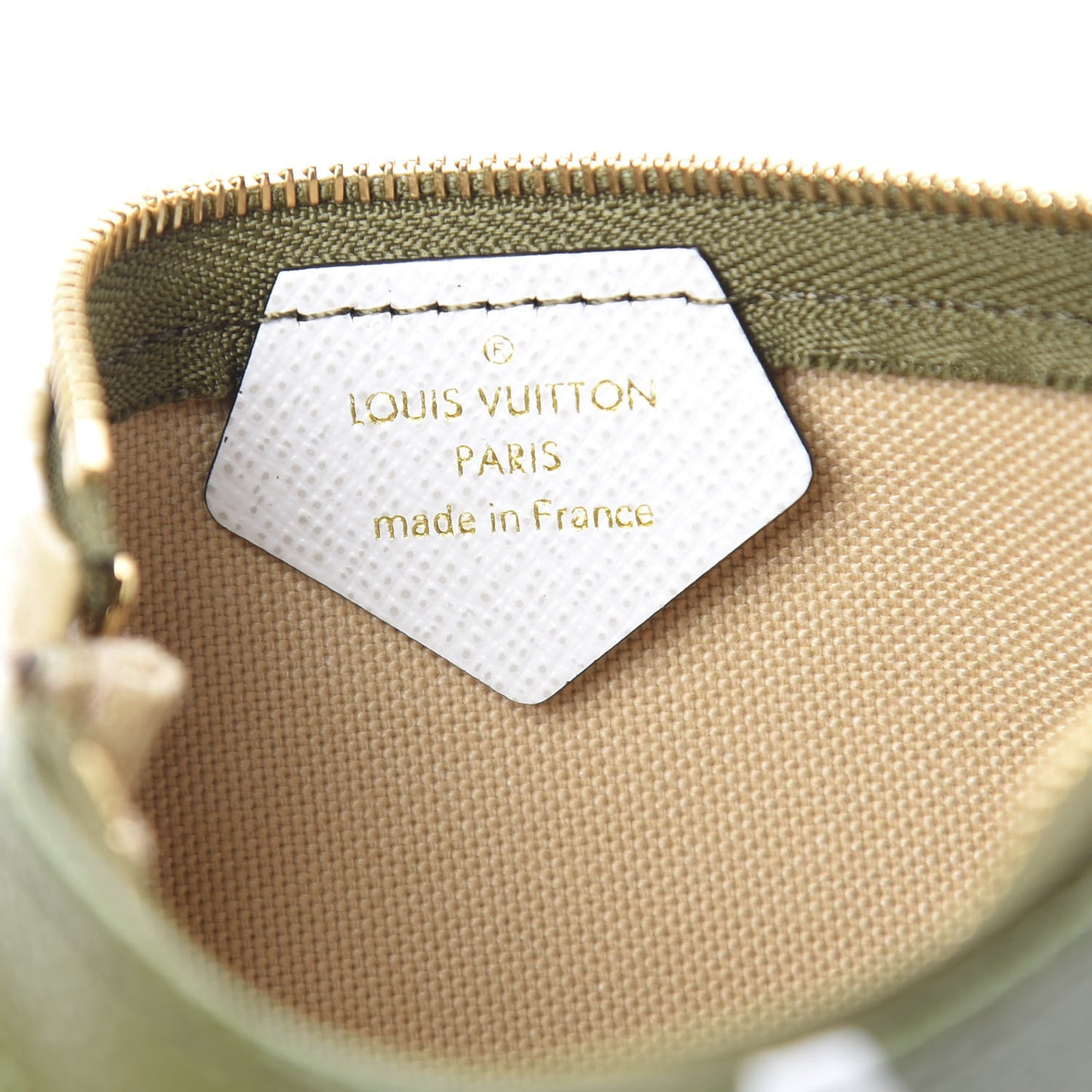 Monogram Giant Micro Pochette Accessories Kaki White