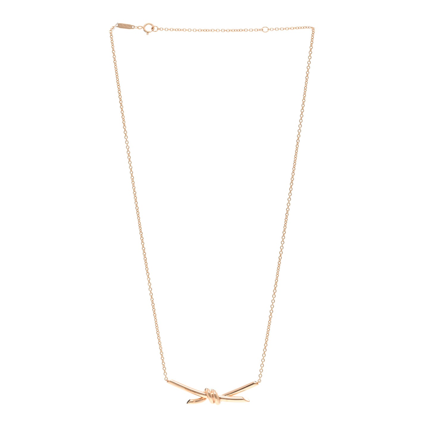 18K Rose Gold Knot Necklace