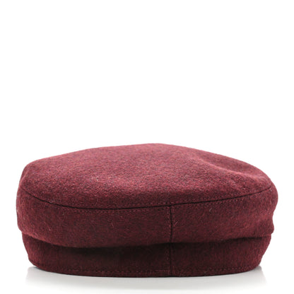 Hermes Glossy Lambskin Wool Womens Vauban Cap 56 6 of 11