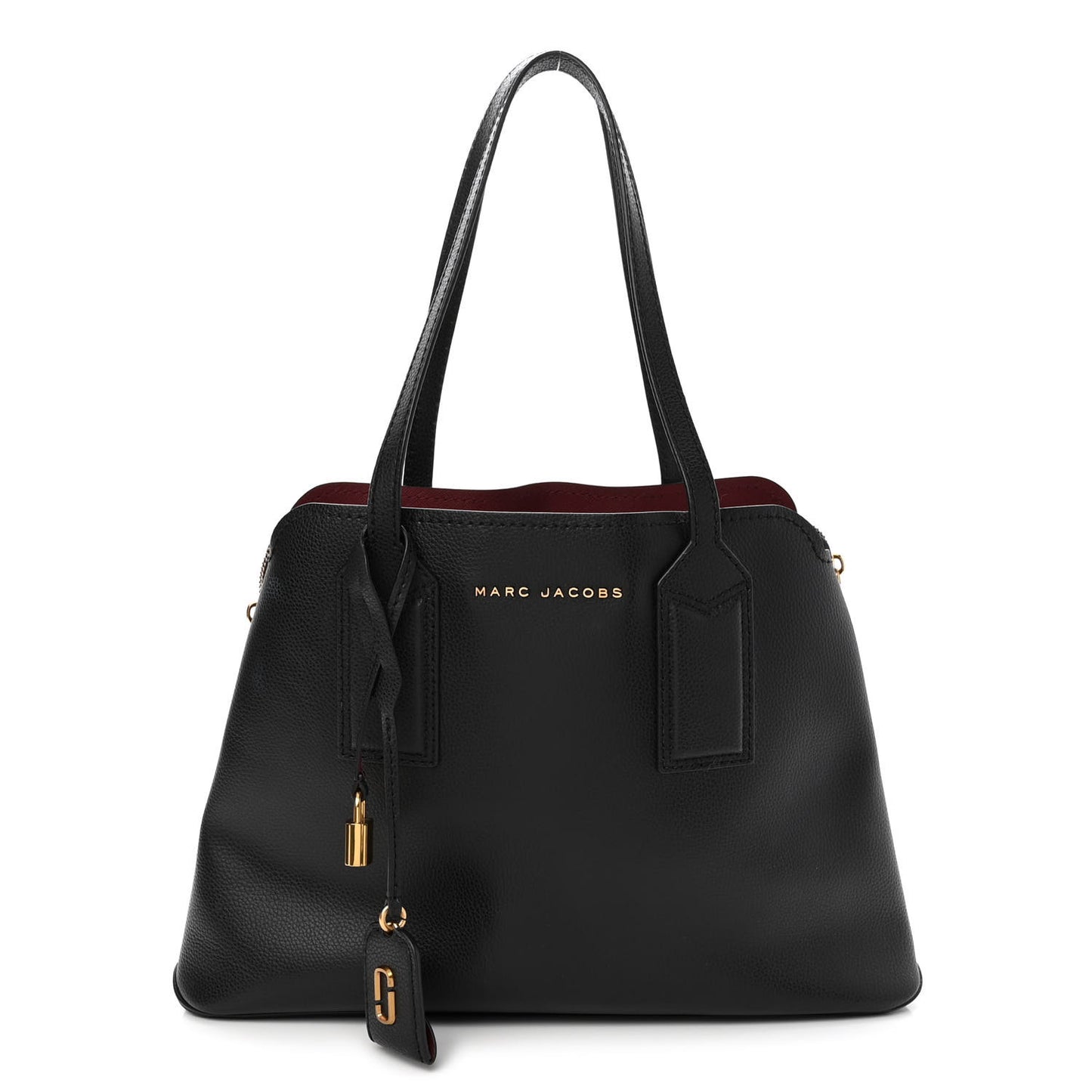 Pebbled Calfskin Editor Shopping Tote Black