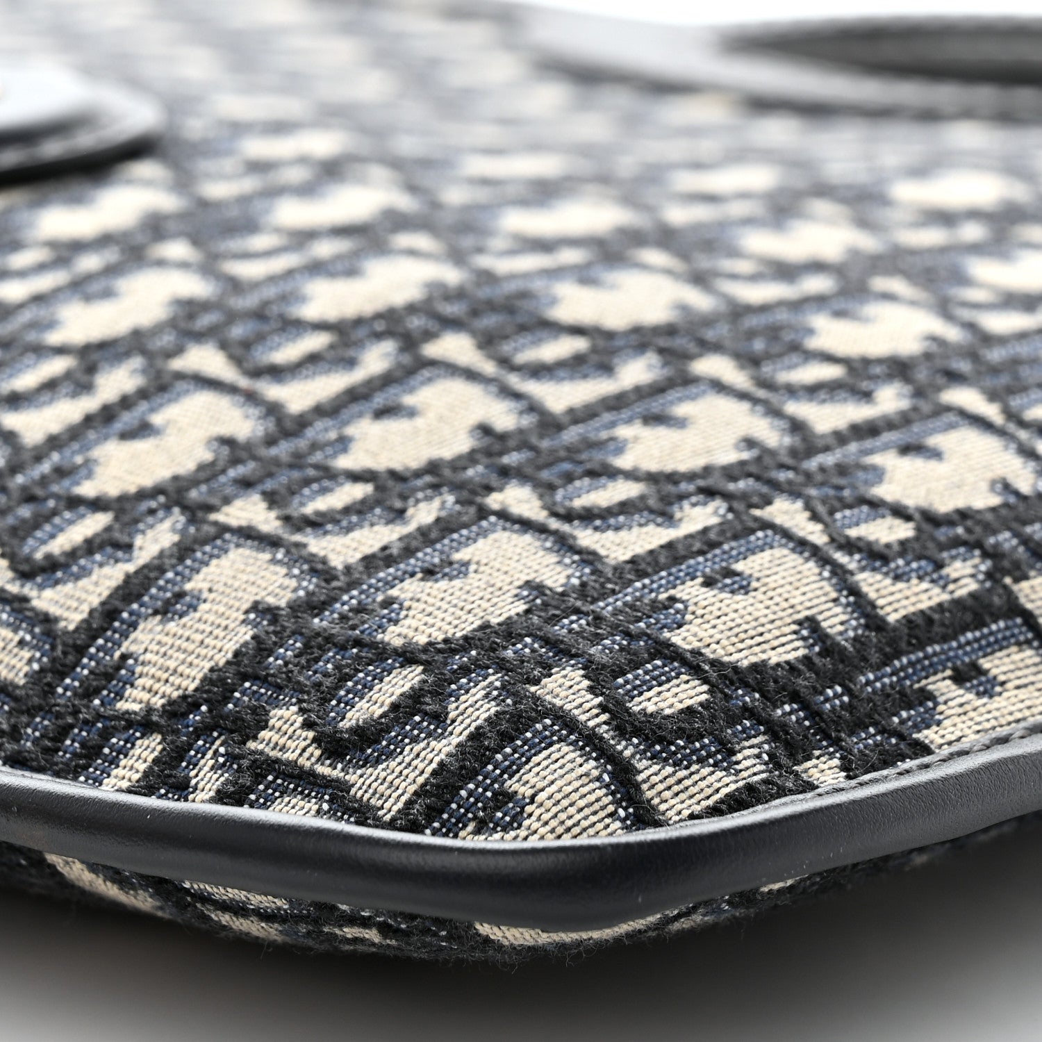 Christian Dior Oblique Fold Over Clutch Blue 10 of 11