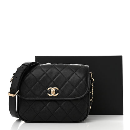Chanel Caviar Quilted Round Messenger Flap Black 11 of 11
