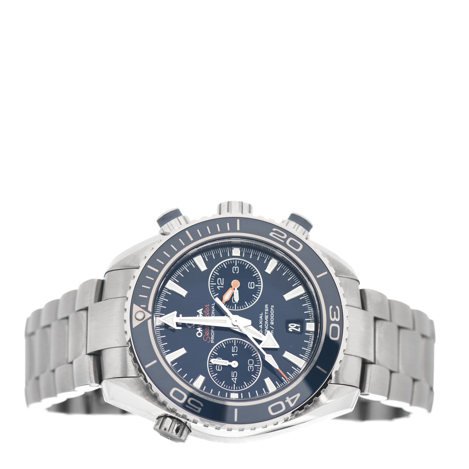 Omega Titanium 45mm Seamaster Planet Ocean Chronograph Automatic Watch Blue 232.90.46.51.03.001 2 of 5