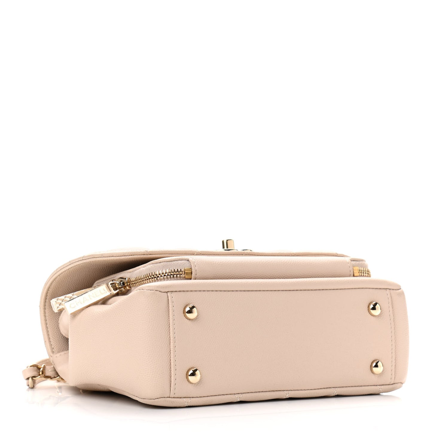 Caviar Quilted Medium Business Affinity Flap Beige