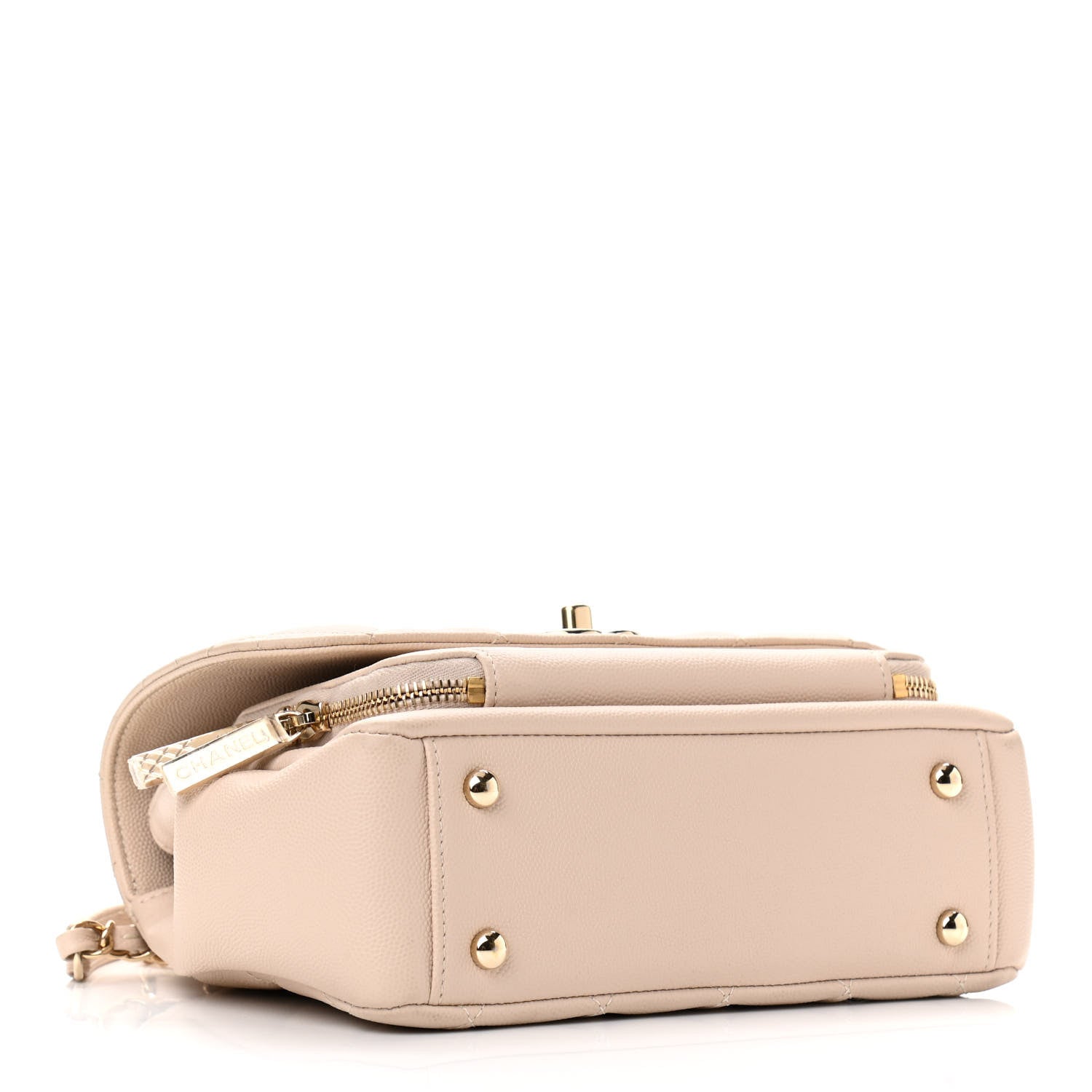 Chanel Caviar Quilted Medium Business Affinity Flap Beige 4 of 10