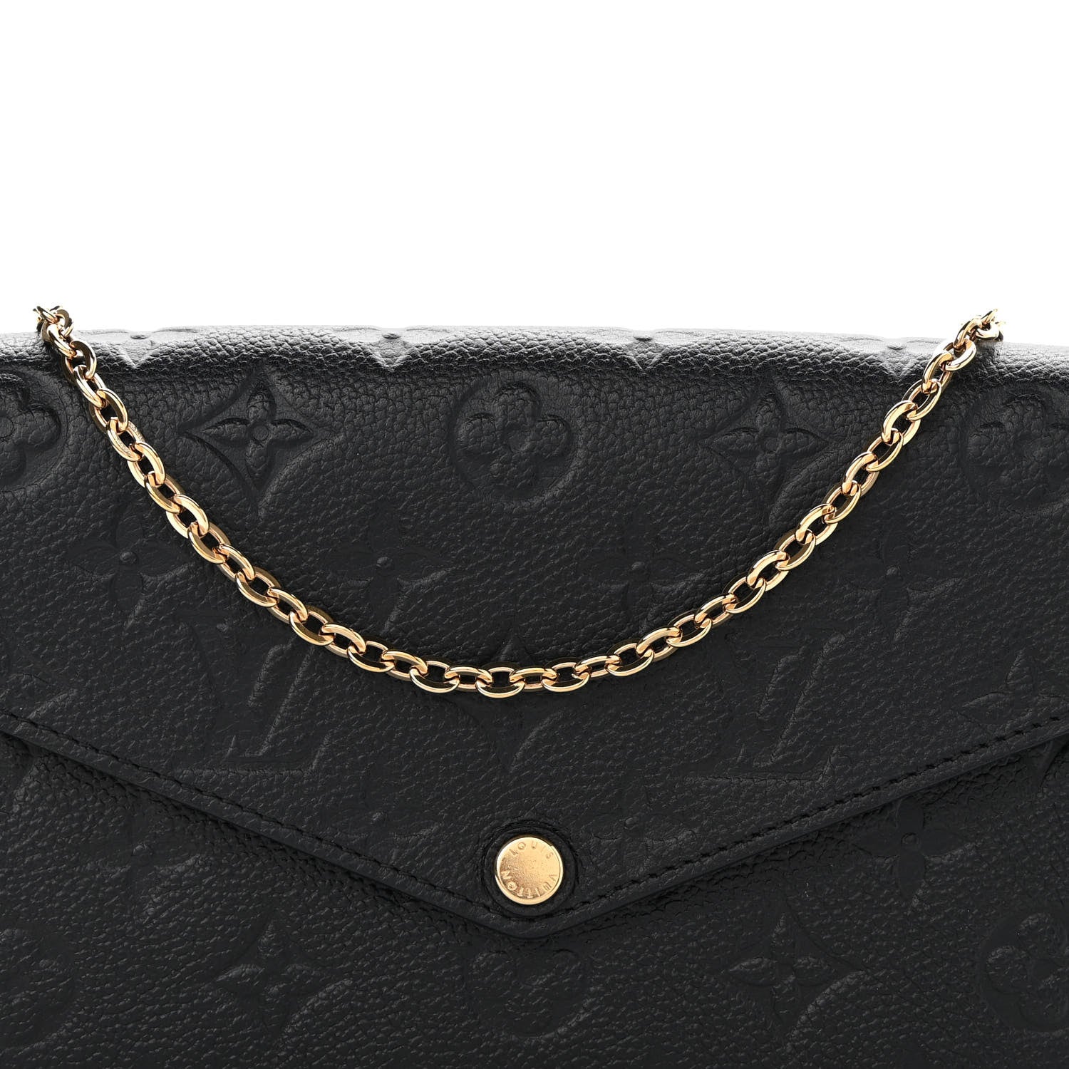Louis Vuitton Empreinte Pochette Felicie Chain Wallet Black 8 of 13