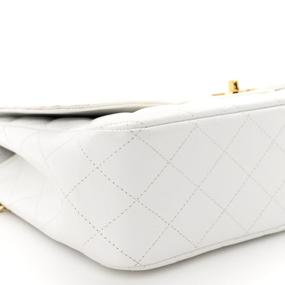 Chanel Caviar Quilted Jumbo Single Flap White 9 of 11
