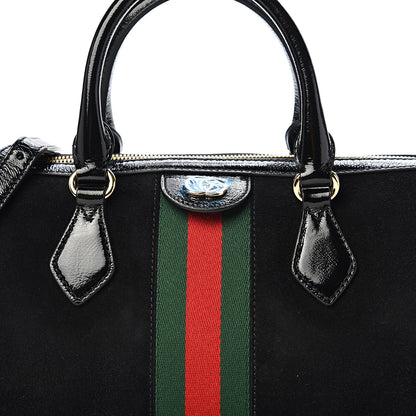 Gucci Suede Patent GG Web Medium Ophidia Boston Black 9 of 9