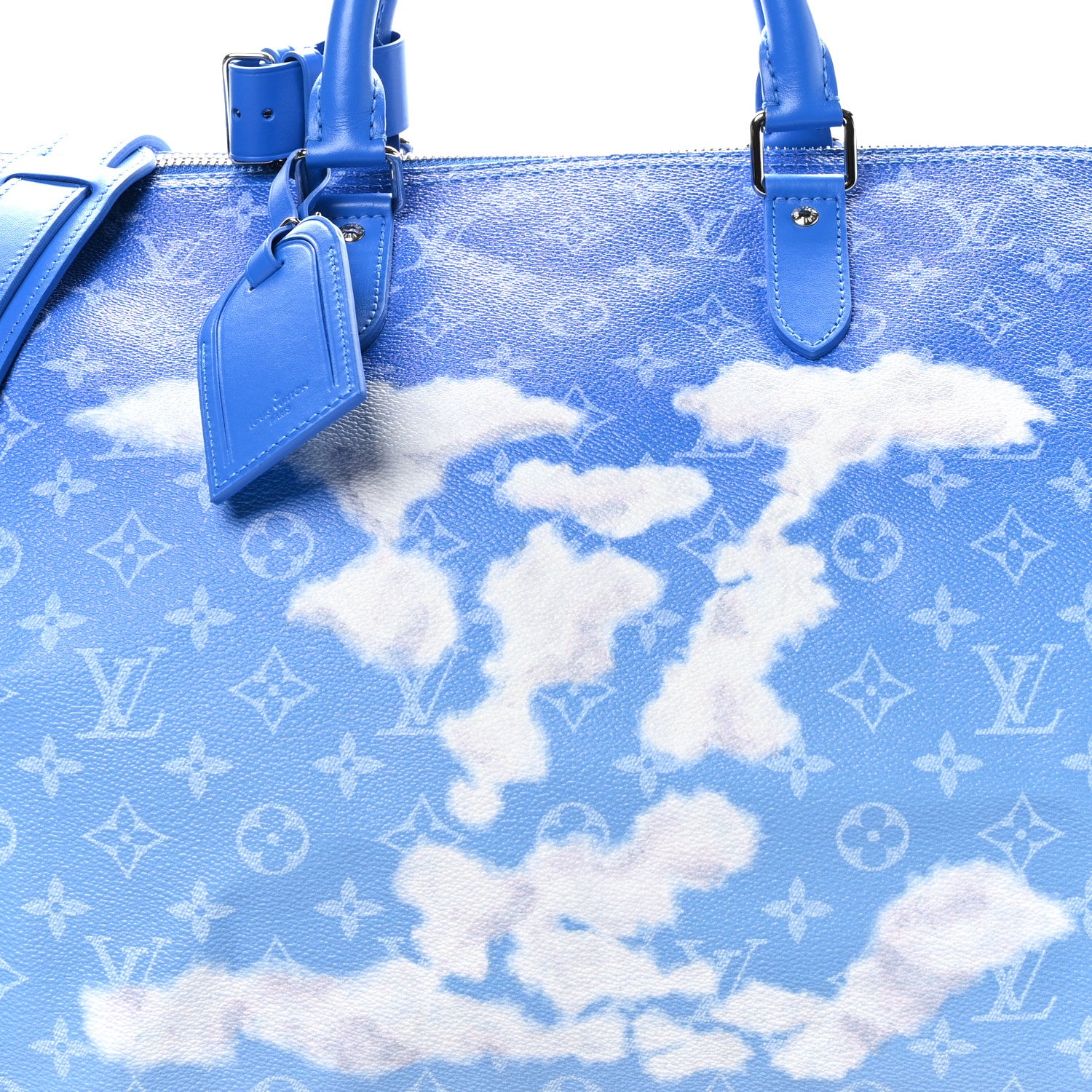 Louis Vuitton Monogram Clouds Keepall Bandouliere 50 Blue 7 of 11