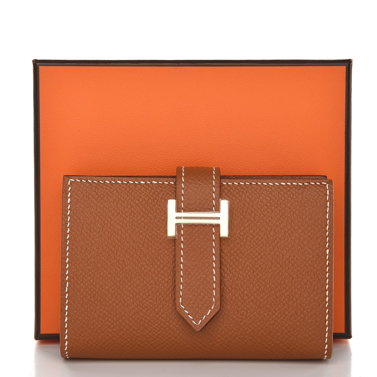 Hermes Epsom Mini Bearn Wallet Gold 8 of 8