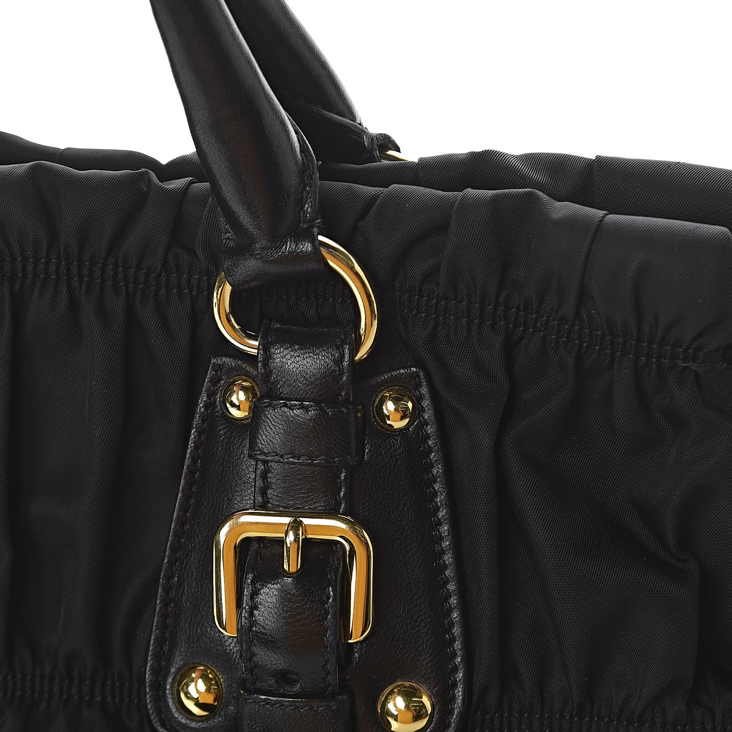 Prada Tessuto Nylon Gaufre Shopping Satchel Black 17 of 18