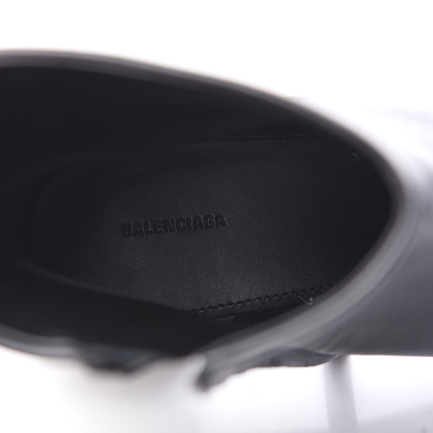 Balenciaga Sheepskin Typo Ankle Booties 39 Black 9 of 10